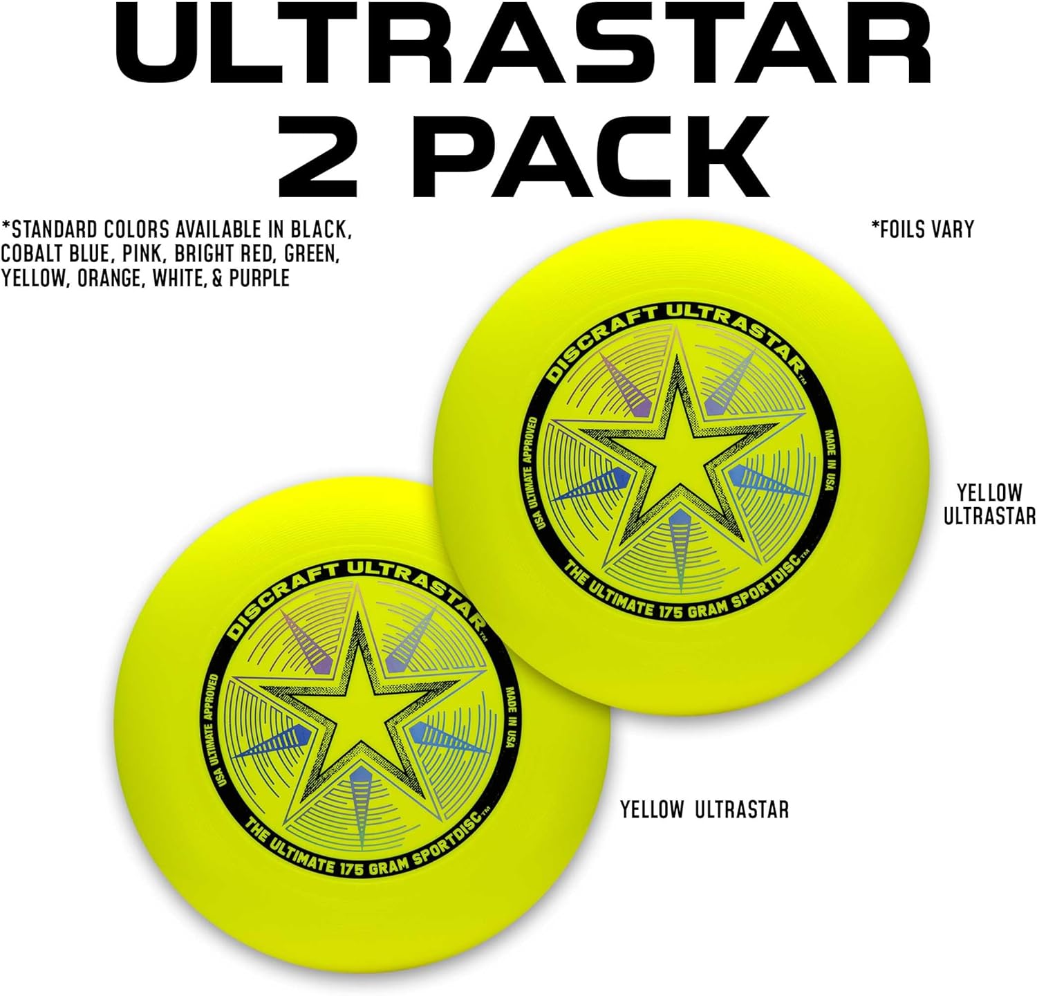 discraft ultrastar ultimate discs 1 & 2 packs, standard size, for competitive & casual play discraft ultrastar ultimate discs 1 & 2 packs, standard size, for competitive & casual play