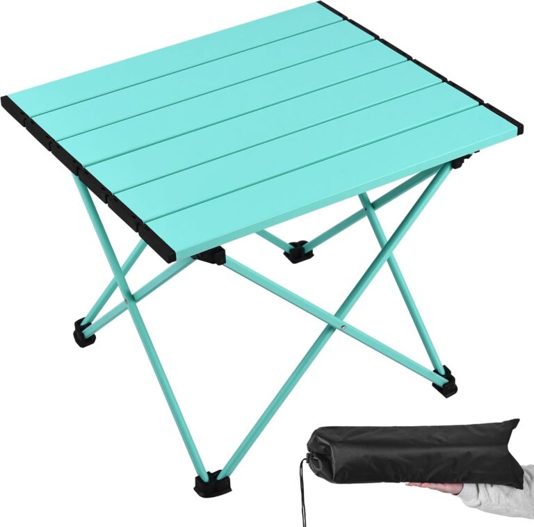 Grope Portable Camping Table with Aluminum Table Top, Folding Beach Table Easy to Carry, Prefect for Outdoor, Picnic, BBQ, Cooking, Festival, Beach, Home Use grope portable camping table with aluminum table top, folding beach table easy to carry, prefect for outdoor, picnic, bbq, cooking, festival, beach, home use