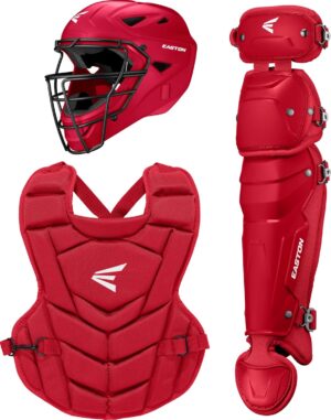 easton | black magic 3.0 youth baseball catcher gear set | helmet, chest protector & leg guards | multiple sizes/colors