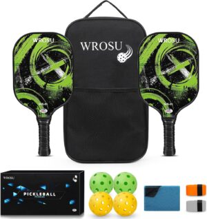 Home carbon fiber pickleball paddles set of 4 or 2 rackets,usapa approved pickleballs equipment with balls,bag,accessories,carbon fiber t300 lightweight pickleball racquet set for men,women,kids,adults (copy)