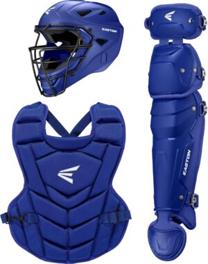 easton | black magic 3.0 youth baseball catcher gear set | helmet, chest protector & leg guards | multiple sizes/colors